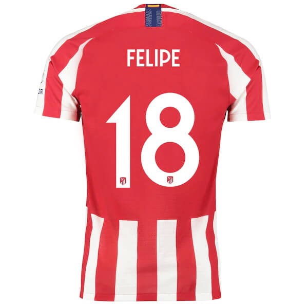 Tailandia Camiseta Atlético de Madrid NO.18 Felipe 2019 2020 Rojo